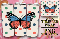 Joyful nights 20oz tumbler wrap, Butterfly Product Image 1