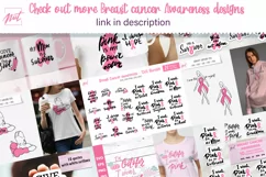 Boxer girl in pink gloves. I'm a fighter. Breast cancer svg Product Image 2