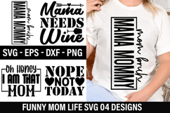 Funny Mom Life SVG Design - Mama mommy mom bruh Product Image 1