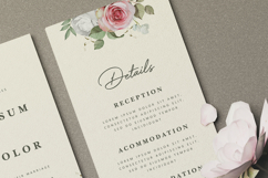 beautiful wedding card invitation set with roses flower Product Image 4