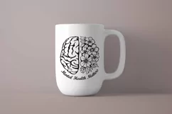 Mental health svg, Flower brain svg, Mental health matters Product Image 4