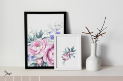 Watercolor peonies cliparts bundle Product Image 4