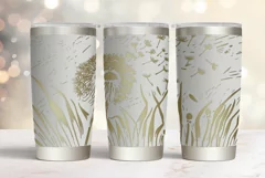 20oz Tumbler laser svg wrap| Floral Dandelions pattern Product Image 4