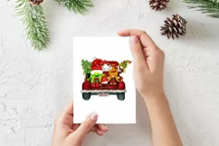 Christmas Thief with kids on a truck, Christmas Truck Product Image 4