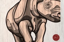 Multilayer Rhino Mandala Rhinoceros Laser Cut File SVG Layer Product Image 4