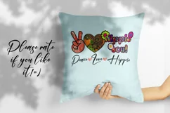Peace Love Hippie | PNG Sublimation design, t shirt print Product Image 4