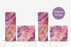 Pink Marble Tumbler Template, Purple Tumbler Sublimation Product Image 4