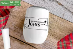 Just A Girl Who Loves Jesus SVG Design | Christian SVG Product Image 4