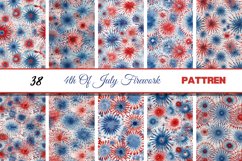 4th Of July Fireworks| Blue Red Abstract Fireworks Product Image 4