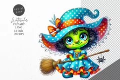 Halloween clipart, Witch clipart, Autumn clipart Product Image 1