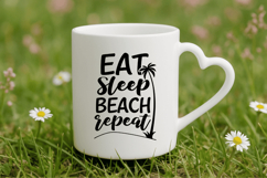 Eat Sleep Beach Repeat SVG Design, Summer &amp; Beach SVG Design Product Image 4