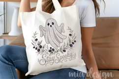 Stay Spooky PNG, Rhinestone Ghost Halloween Sublimation Product Image 4