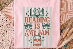 Reading Is My Jam Png, Book Lover Sublimation Png. Product Image 3