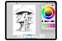 26 Procreate Mushroom Huts Stamp Brushes Product Image 3