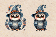 Watercolor Halloween Owls. PNG sublimation BUNDLE Product Image 6