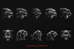 10 Bundle Dark Art Panther Beast Big Cats Animal Tattoo Product Image 6