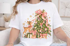 Pink Coquette Christmas PNG, Pretty Little Christmas Tree PN Product Image 4