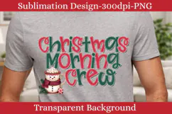 Christmas Morning Crew PNG |Sublimation Snowman Cup Design Product Image 4