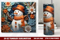 Christmas 20 OZ Tumbler Wrap PNG, Christmas Tumbler Wrap Product Image 4