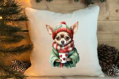 Christmas Dog And Coffee Clipart, Christmas Clipart Product Image 4