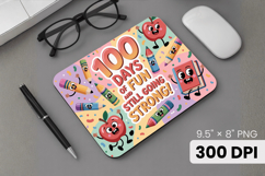 100 days of school Mouse Pad, Teacher PNG Sublimation Design Product Image 1