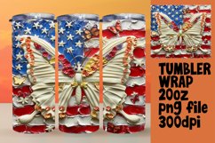 Stars and Stripes 3D Tumbler Wrap Sublimation Product Image 1