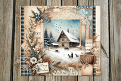 Vintage Christmas | 4 xmas Sublimation Tumbler Designs Product Image 4