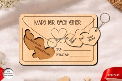 Valentine's Day Couple Keychains SVG Bundle | Laser Cut Product Image 4