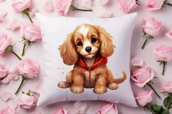Cute Valentine Dog Clipart, Valentines Day Dog Clipart Product Image 4