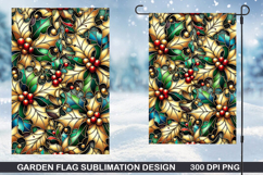 Garden Flag Sublimation| Christmas Garden Flag PNG Design Product Image 1