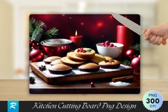 Vintage Gingerbread Recipe Holiday Cutting Board PNG Product Image 1
