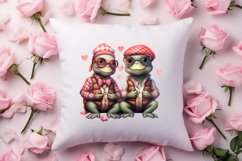 Cute Couple Animal Valentine Clipart, Valentines Day Couplet Product Image 4