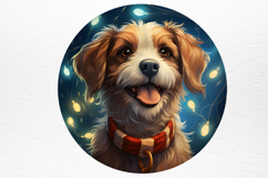 Christmas Dog Ornaments Engraved Clipart PNG Product Image 4