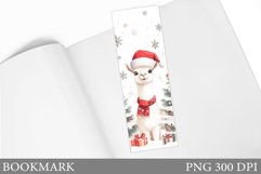Christmas Lama Bookmark. Christmas Bookmark Sublimation Product Image 1