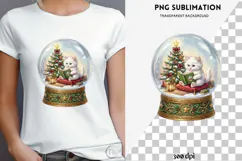 Christmas bookish cat png design for T-shirts Product Image 4