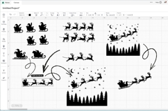 Christmas Silhouette Bundle, Reindeer and Santa Silhouette Product Image 4