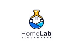Home lab logo design vector template Product Image 1