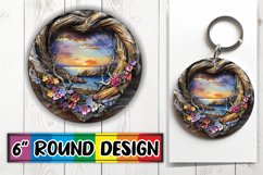 Heartland Treasures: Heart Frame Sublimation PNG Product Image 1