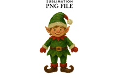 Oil painted elf png design for T-shirts Product Image 1