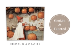Cartoon Pumpkins Tumbler Design, Vintage Halloween Pumpkins Product Image 4