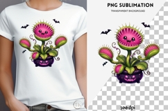 Cute halloween venus flytrap png design for T-shirts Product Image 4