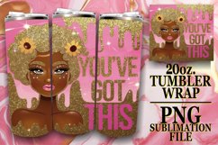 Uplifting Gift 20oz tumbler wrap, Afro Woman Product Image 1