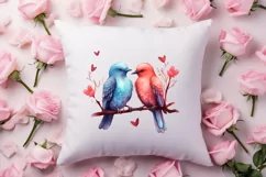 Breeds of Valentine Kissing Birds, Valentine's Day Clipart Product Image 4