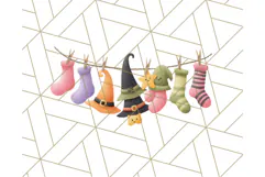 Halloween Witch House Clipart PNG with Potions and Brooms Product Image 4