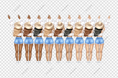 Summer picnic in park clipart, Summer girl PNG bundle flower Product Image 3