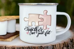 Valentine's Day | Together We Just Fit | Digital Png Product Image 1