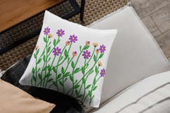 Purple Wildflower Meadow Embroidery Design Product Image 3
