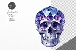Halloween clipart, Crystal skull clipart, Fantasy clipart Product Image 1