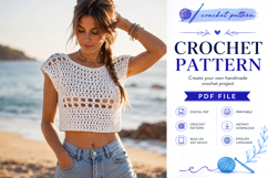 Boho Crochet Crop Top Pattern PDF Product Image 3