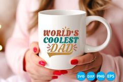World 's Coolest Dad quotes Father's day retro SVG Design Product Image 4